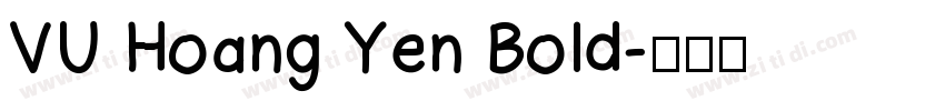 VU Hoang Yen Bold字体转换
